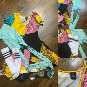 Hot topic complete sally Halloween costume great condition size XL